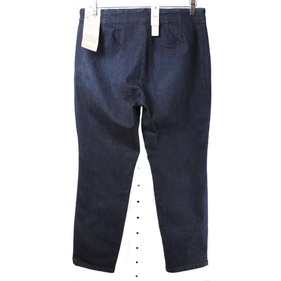 TALBOTS Dark Indigo Heritage Ankle Stretch Jeans NWT - Picture 2 of 3